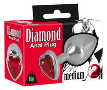 Laden Sie das Bild in den Galerie-Viewer, Aluminium-Analplug mit Schmuckstein
