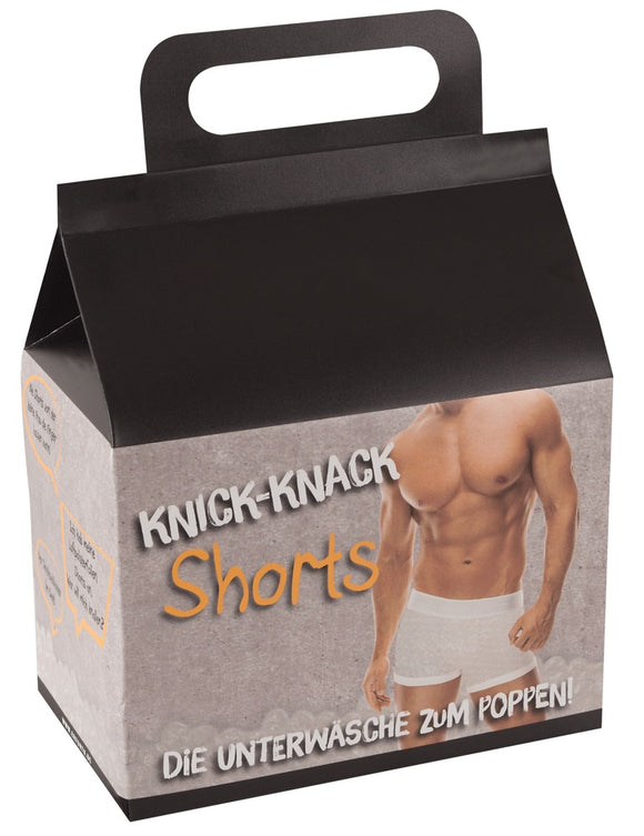 Shorts aus Luftpolsterfolie