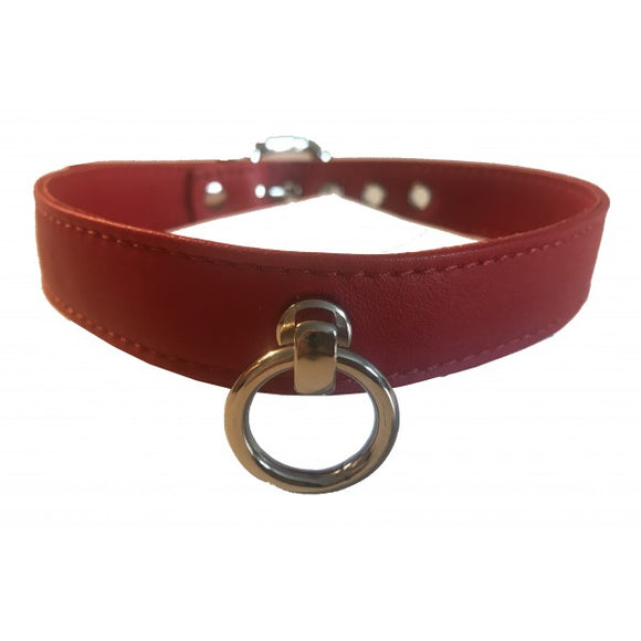 rotes Halsband mit Ring der O